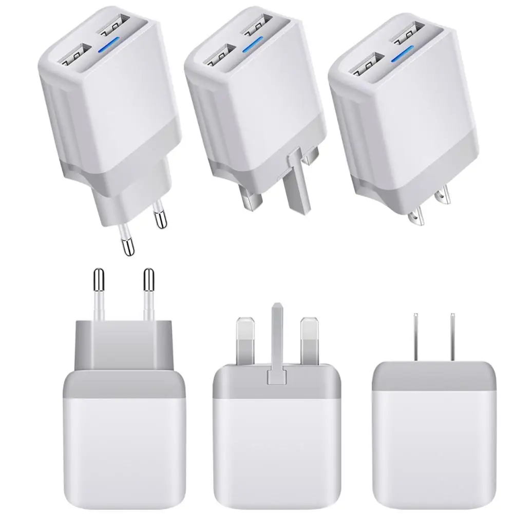 Новое быстрое зарядное устройство USB 5 В/2.1A два порта usb адаптер для быстрой зарядки для samsung Xiao mi huawei мобильный телефон США/ЕС/зарядное устройство с европейской вилкой