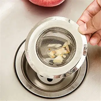 

LINSBAYWU New Stainless Steel Bathtub Hair Catcher Stopper Shower Drain Hole Filter Trap Kitchen Metal Sink Strainer