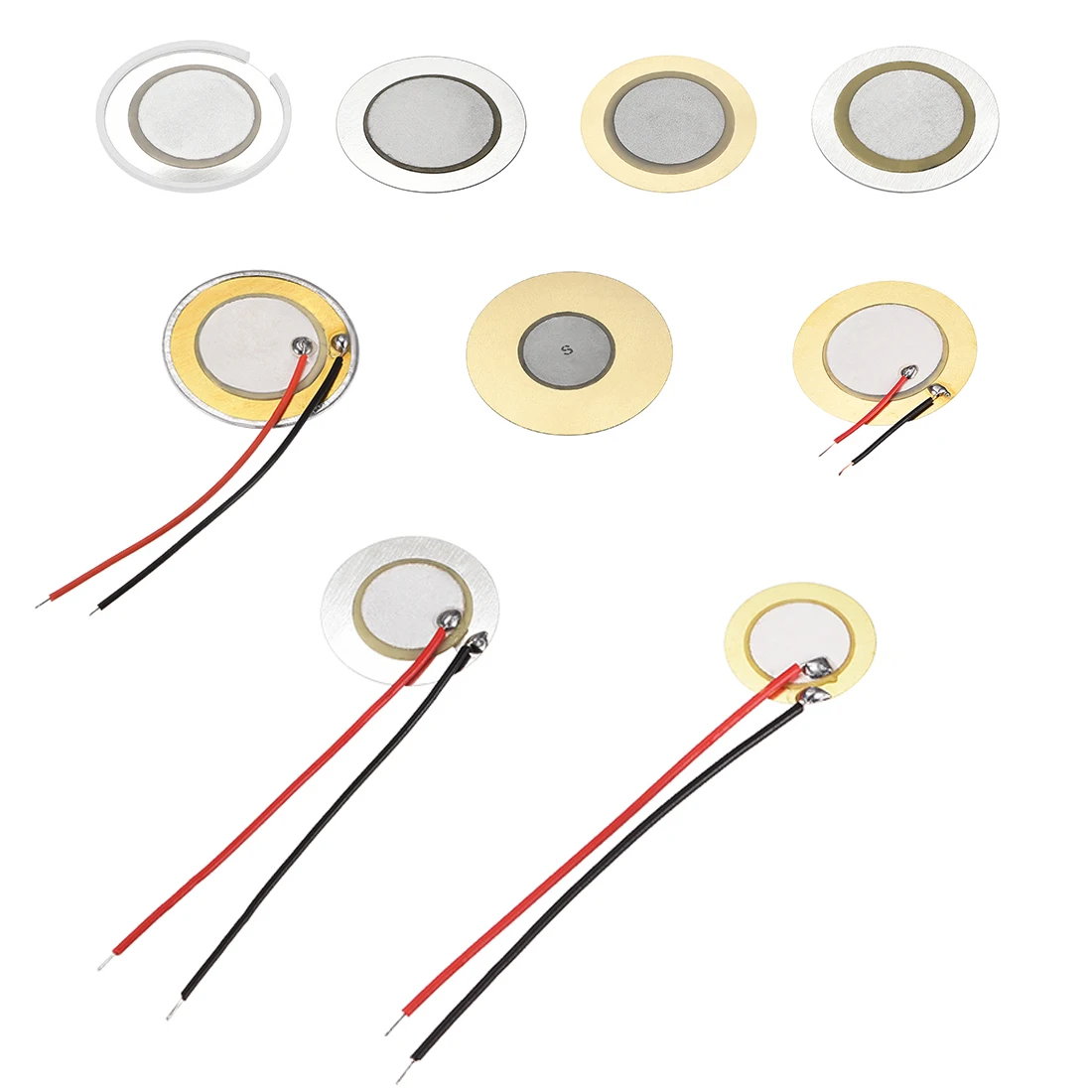 

uxcell 10Pcs Piezo Discs Acoustic Pickup Transducer Element Trigger Buzzer Drum Guitar for many Kinds of Instrument