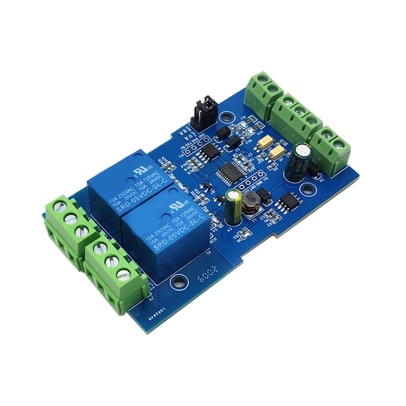 

HOT for Modbus RTU 2 Channel 12V Relay Output Board Module Switch Input RS485 / TTL UART Module