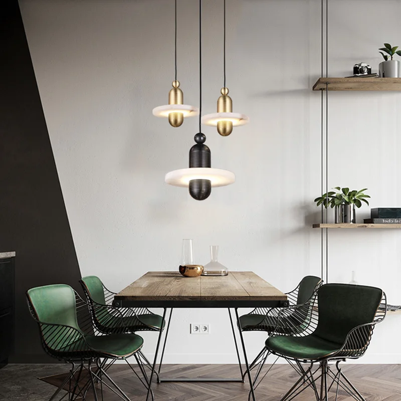 modern loft glass ball pendant light led e27 nordic hanging lamp with 2 colors for living room restaurant bedroom lobby kitchen | Лампы и