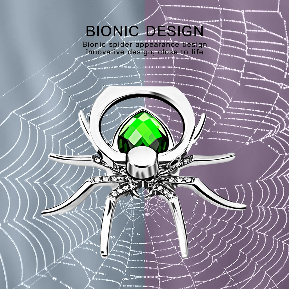 Универсальный палец кольцо держатель для сотового телефона Роскошный металлический паук Bling палец кольцо 360 Поворот телефон Подставка для samsung Iphone Max