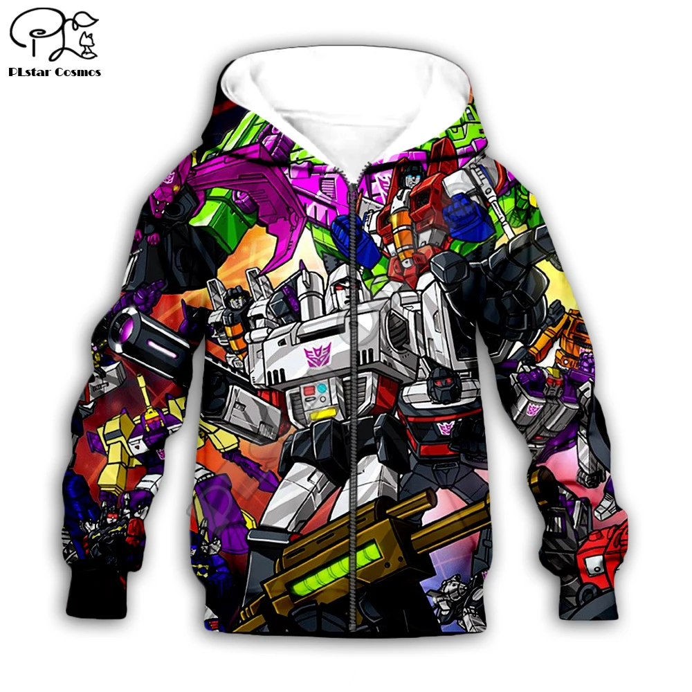 Детская одежда для малышей Autobots толстовки с капюшоном на молнии с 3D-принтом робота/топ с длинными рукавами и рисунком для мальчиков, стильные штаны-6