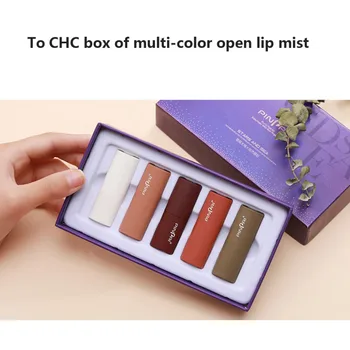 

Easy To Color 5 Colors Nude Matte Velvet Lip Glosses Red Natural Moisturizer Long-lasting Waterproof Lipstick Set