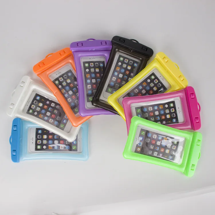 

Solid Color Air Bag Waterproof Cellphone Bag Outdoor Swimming Diving Cover PVC Transparent Drifting Bag Manufacturers Customizab