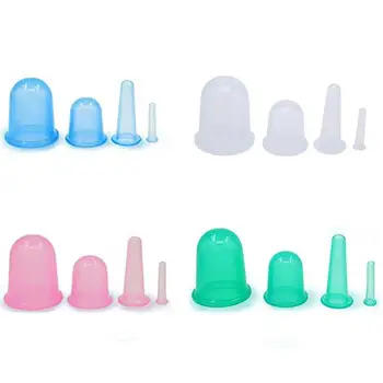 

Moisture Absorber Anti Cellulite Vacuum Cupping Cup Silicone Family Body Massage Therapy Cupping Cup Set 1/4Pcs