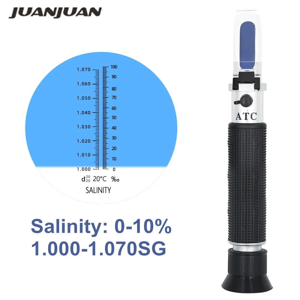 New Design Hand Held Salinity Refractometer 010 1.0001.070sg