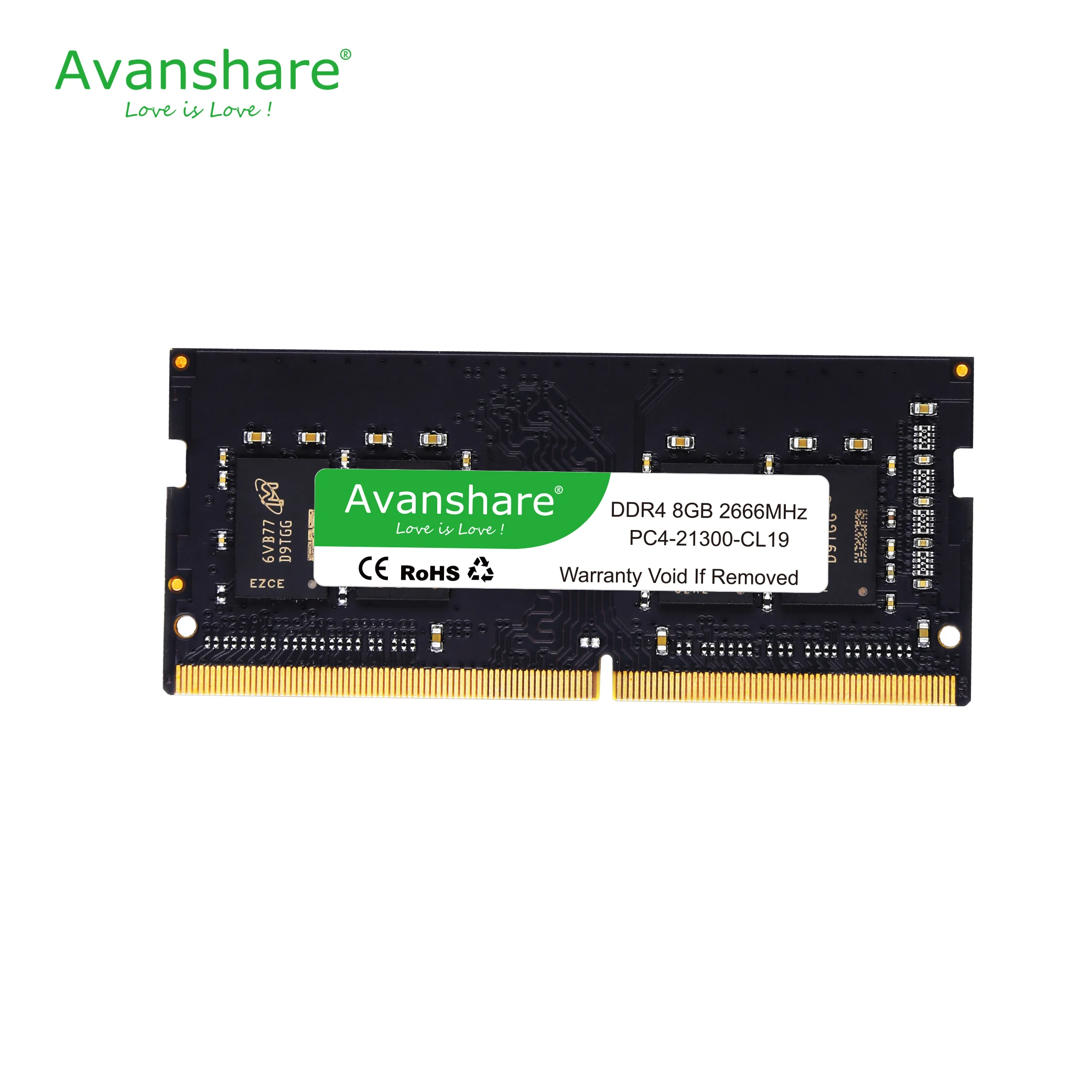 Avanshare ddr4 ram 8 ГБ 4 ГБ оперативной памяти, 16 Гб встроенной памяти, 2400 МГц 2666 DIMM памяти ноутбука Поддержка материнская плата ddr4