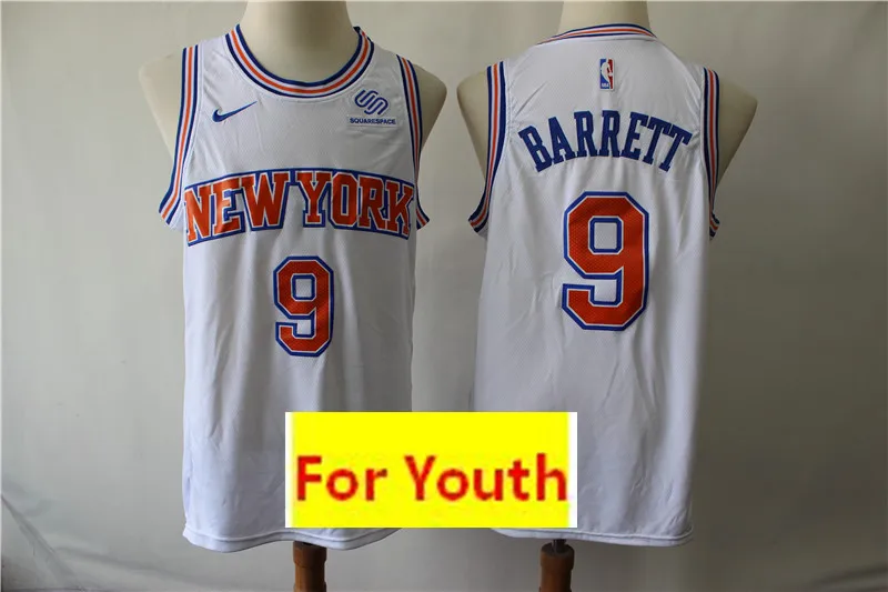 4 Молодежный бейсбол Нью-Йорк#9 R.J. Barrett Kids Майки - Цвет: 4