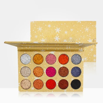 

15 color glitter powder sequins pearlescent non-smudge eye shadow small batch customization private label private cosmetic brand