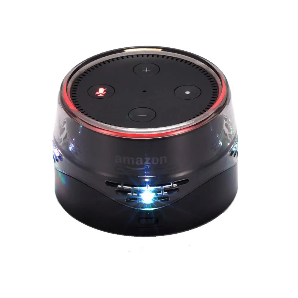 GGMM AE09 батарея база для Amazon Echo Dot 2rd Gen умный динамик с Alexa перезаряжаемый аккумулятор 6000 мАч большая батарея зарядное устройство 12 ч игра - Цвет: Black