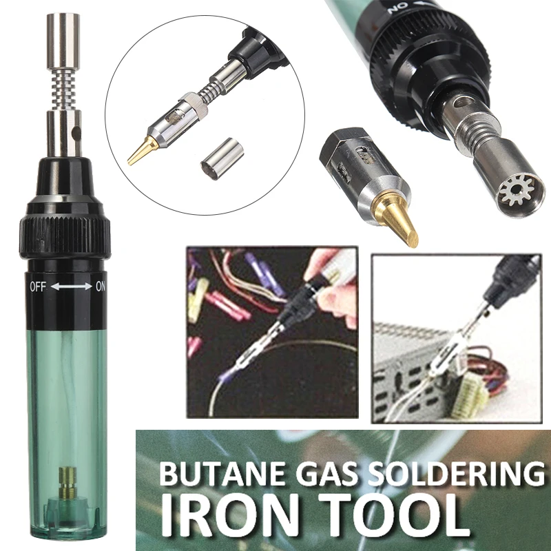 

1300 Celsius Butane Gas Blow Torch Soldering Iron Gun Cordless Welding Pen Burner