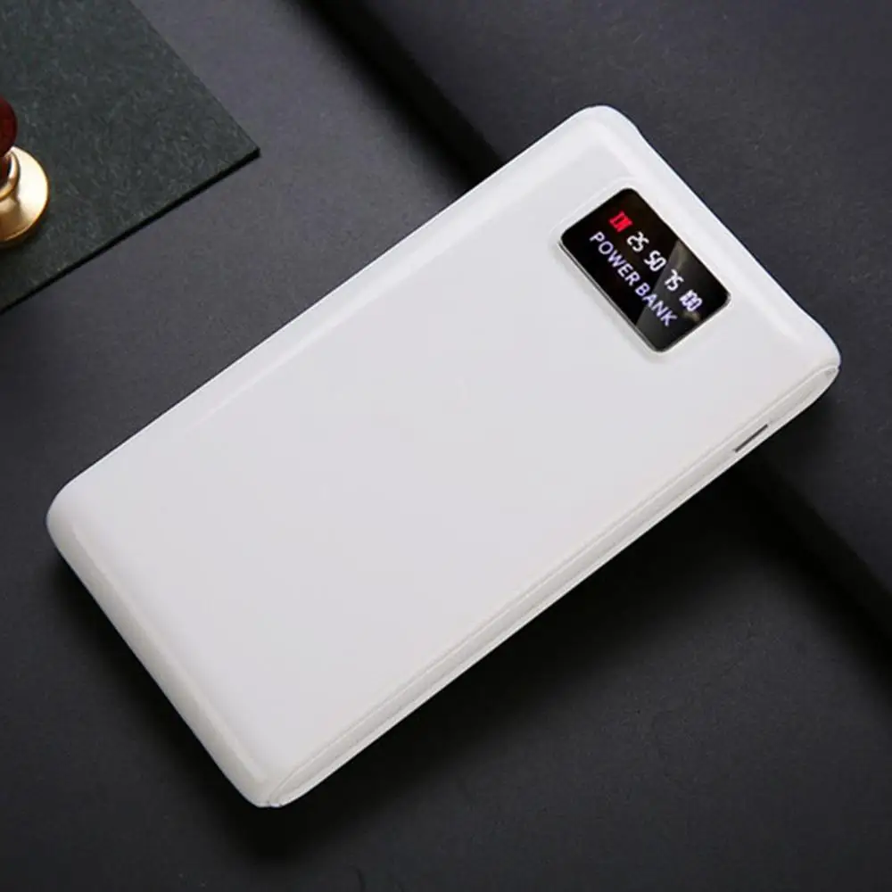 Сварка блок питания Корпус ЖК-экран цифровой дисплей Блок питания наборы DIY мощность ed на 6x18650 батарея - Цвет: Белый