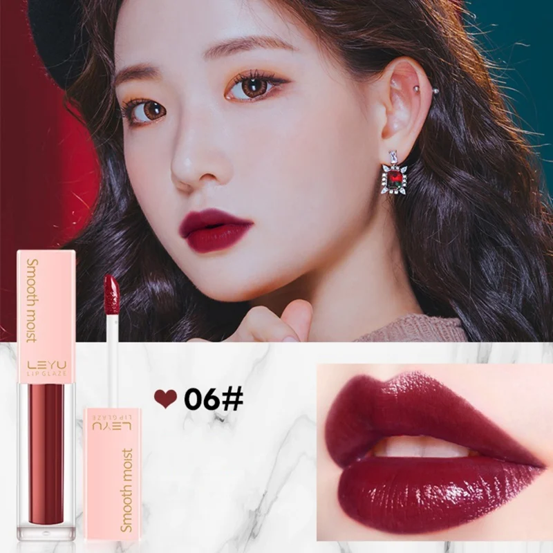 New 6 Non-stick Cup Moisturizing Lip Gloss Water Gloss Lip Glaze Long-lasting Waterproof - Цвет: 6