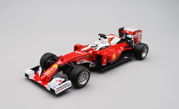 Bburago 1/32 1:32 Ferrari SF16-H S. Vettel No5 F1 формула 1 гоночный автомобиль литья под давлением дисплей Модель игрушки для детей мальчиков и девочек