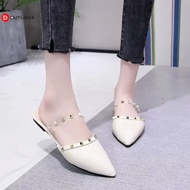 white mules for women