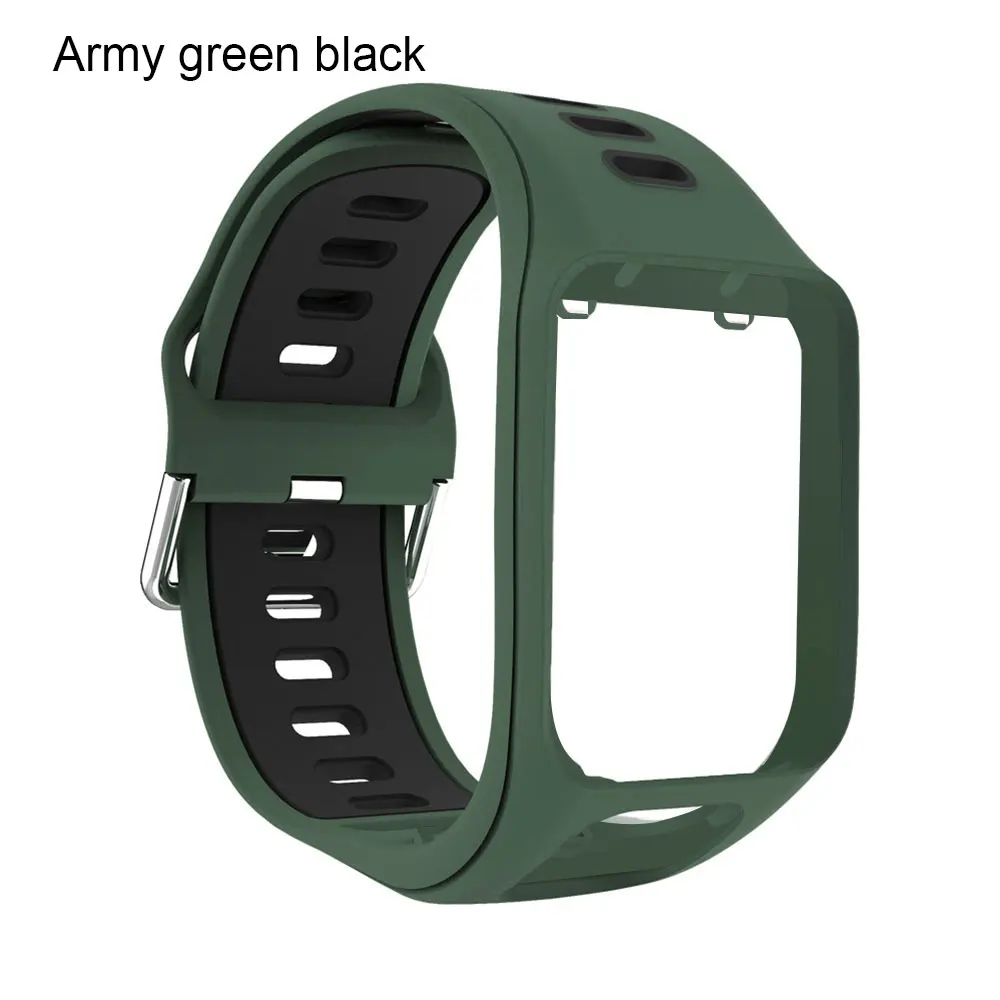 Силиконовый сменный Браслет для часов, ремешок для Tom Runner 2 3 Spark 3, gps спортивные часы для Tom 2, 3 серии, мягкий смарт-браслет - Цвет: dark green