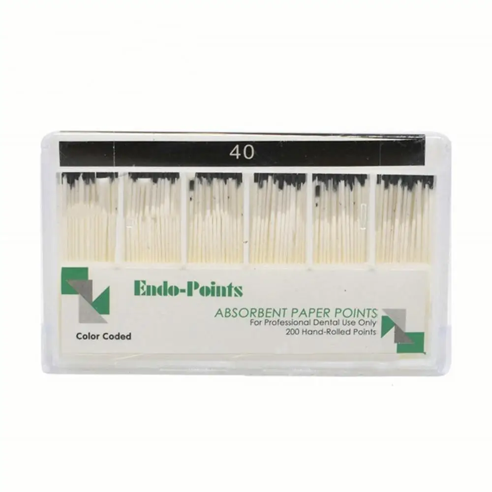0.02 Taper Absorbent Paper Points 200pcs/Pack Dental Root Cancel Cotton Fiber Tips Dentist Product Superior Quanlity
