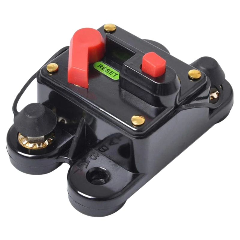 

TOP Reset Fuse Holder, 50 Amp Waterproof Circuit Breaker for Car Marine Stereo Switch Audio Inverter System Protector