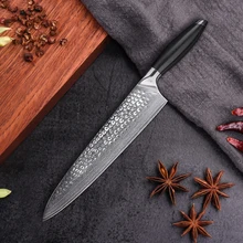 10 дюймов нож для нарезки мяса из дамасской стали s молоток полоса Кливер G10 ручка нож шеф-повара домашние кухонные ножи