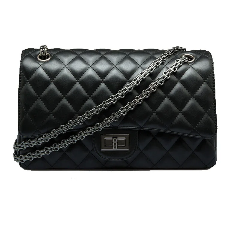 

2019 New Style Sheepskin Bag Women's Korean-style Graceful Chain WOMEN'S Bag Shoulder Square Sling Bag Manufacturers Wholesale