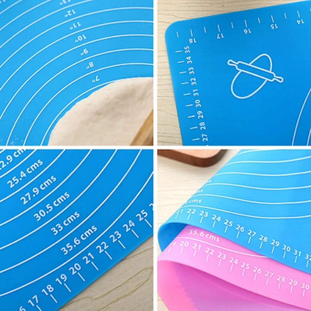 40*30cm Silicone Knead Dough Pad Bakery Scale Anti-slip Mat Kitchen Supplies