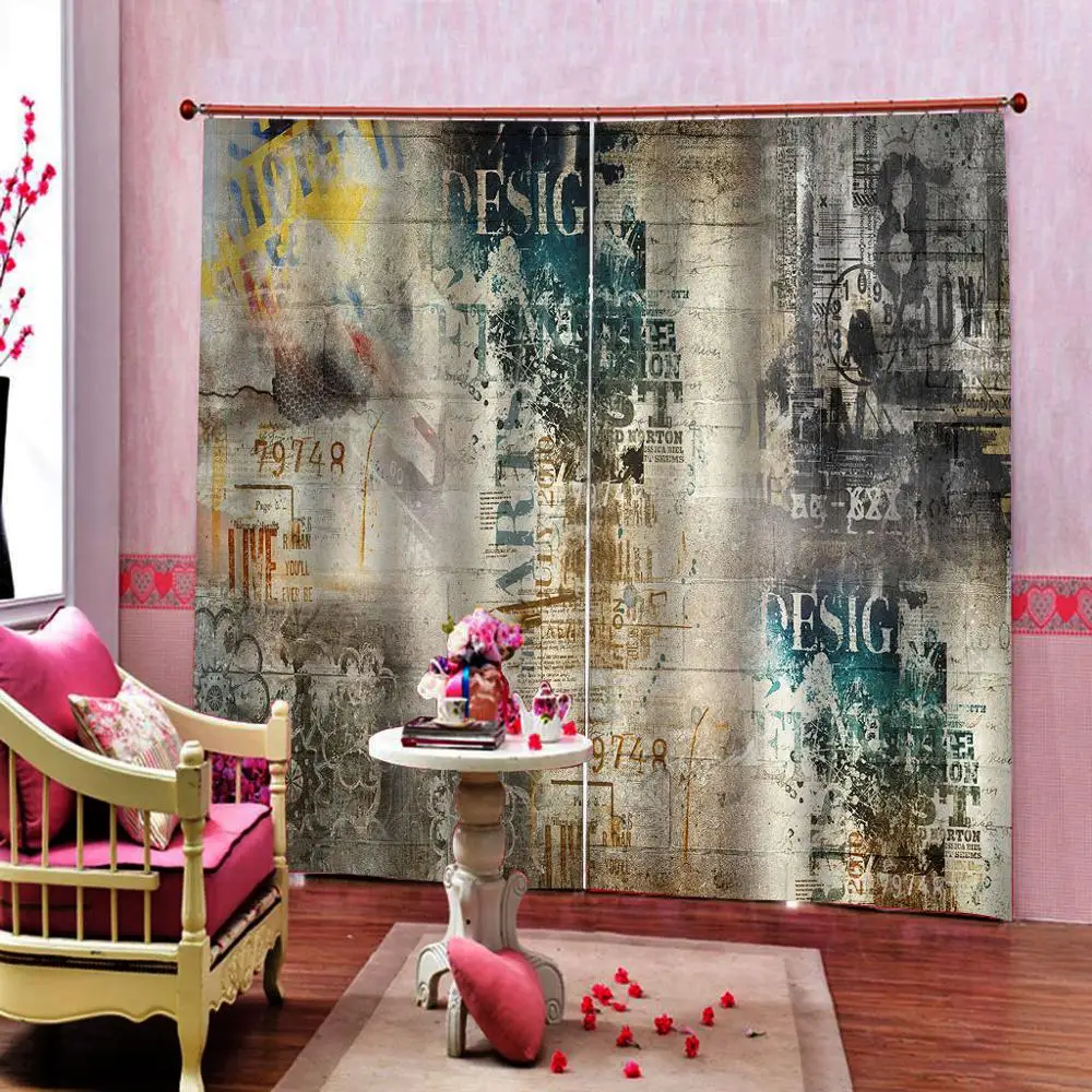 HD ностальгические ретро старые бумажные городские Ландшафтные Оконные