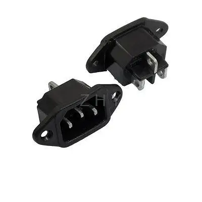 

10 Pcs AC 250V 10A 3 Terminals C14 Male Plug Power Inlet Socket Connector Black