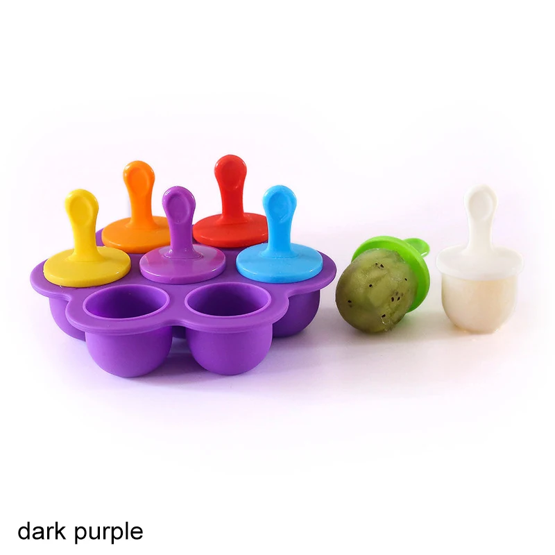 dark purple Мороженое Pops плесень портативная пищевая форма для сладостей шариковая машина детские DIY пищевые добавки Инструменты фруктовые встряхивание аксессуары - Цвет: dark purple