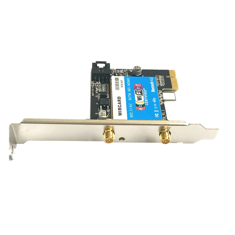 HOT-WIRCARD беспроводной-AC 8265 867 Мбит/с 802.11AC двухдиапазонный Настольный PCI-E WiFi адаптер PCI Express карта для Intel 8265AC+ Bluetooth