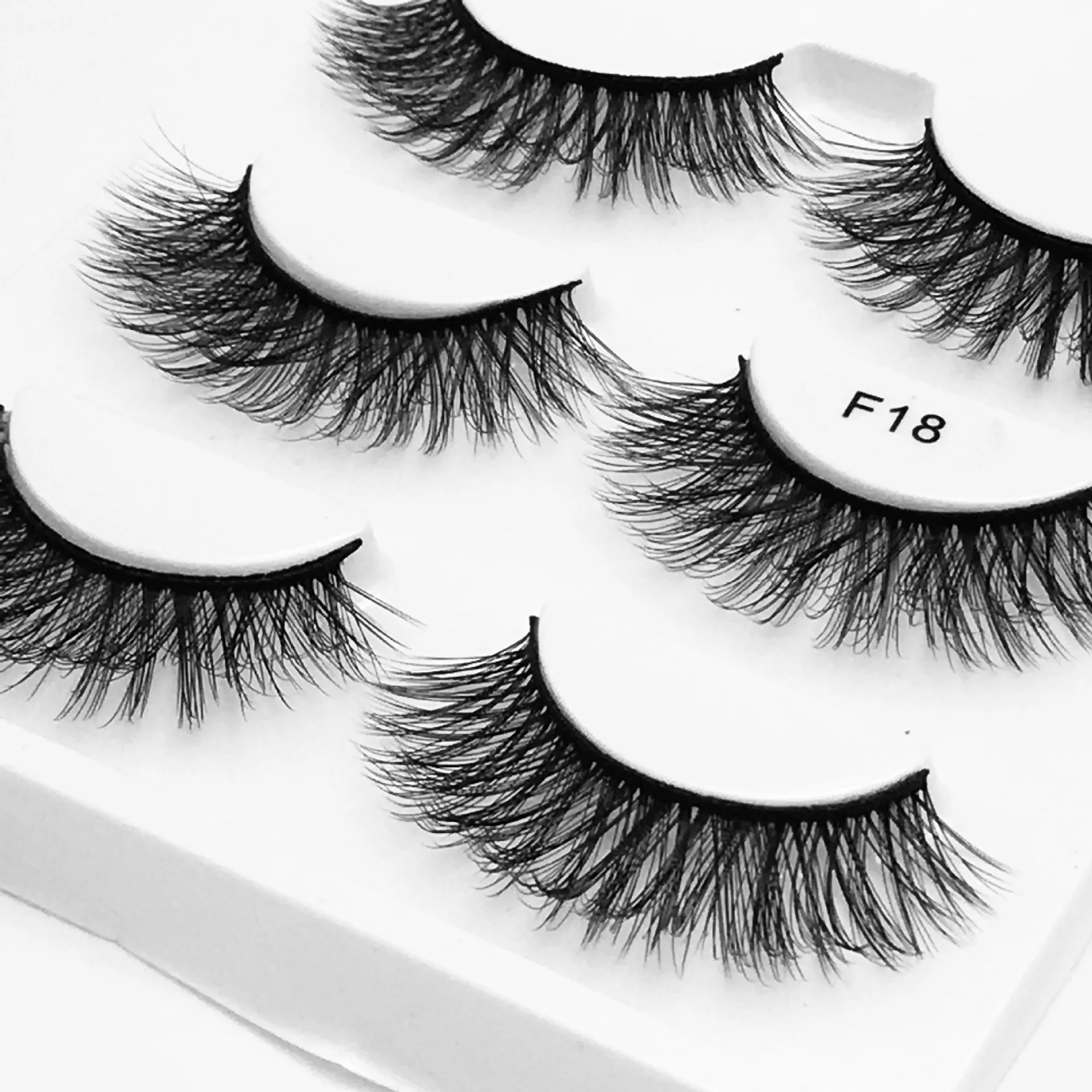 

New Natural Thick False Eyelashes 3pairs Faux Mink Eyelashes Handmade Lower Eyelashes Crisscross Upper Lashes 3d Stereoscopic