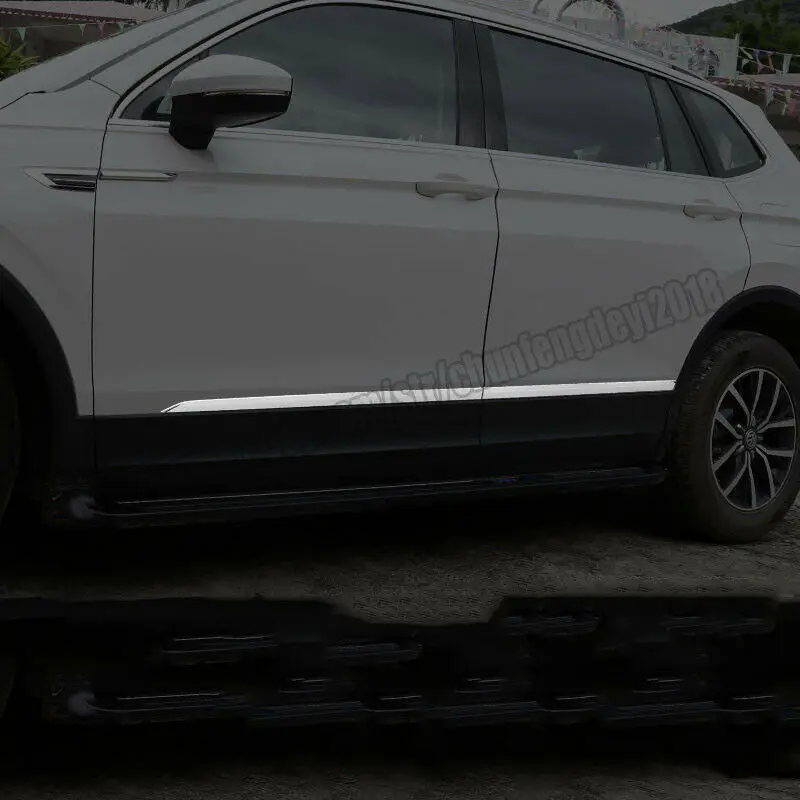 Для VW Tiguan- 4 шт нержавеющая дверь кузова боковой молдинг отделка автомобиля модификация автомобильные аксессуары