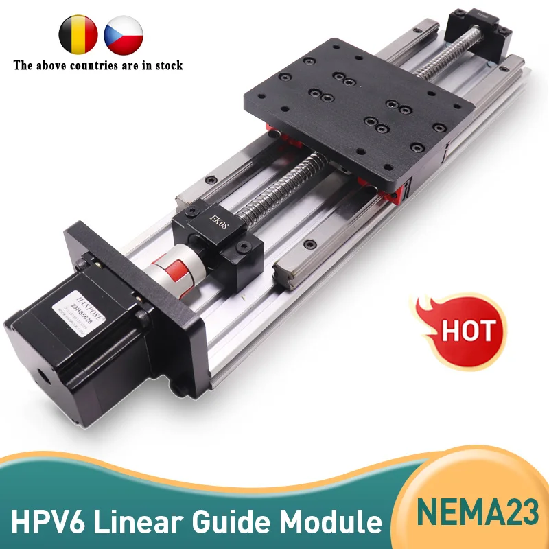 

Шариковый винт NEMA23 HPV6 sfu1204 с линейными направляющими HGH15 HIWIN 100% того же размера с шаговым двигателем А 56 мм