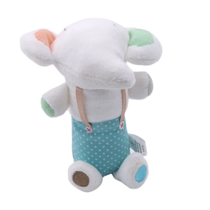 Newborn Baby Bed Rattles Toy 0-12 Cartoon Educational Children Rattles Toys Soft Baby Infant Toys Baby Plush Animal Dolls - Цвет: Elephant