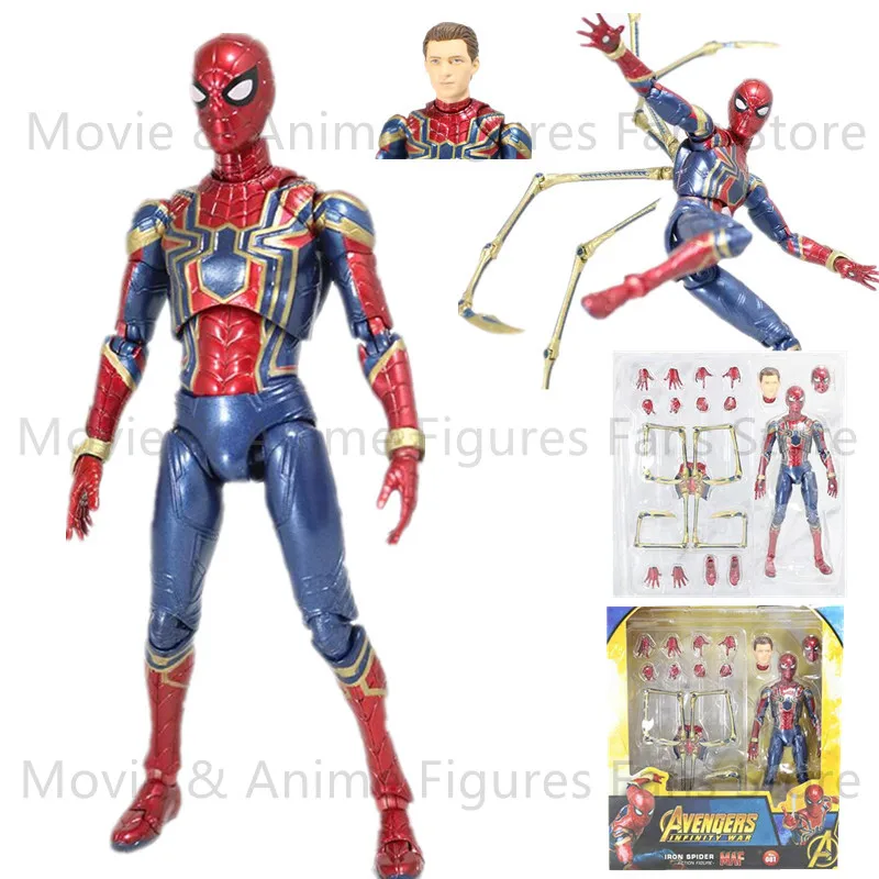 16 см Новый Mafex 081 Мстители Бесконечная война Железный Паук фигурка модель игрушки