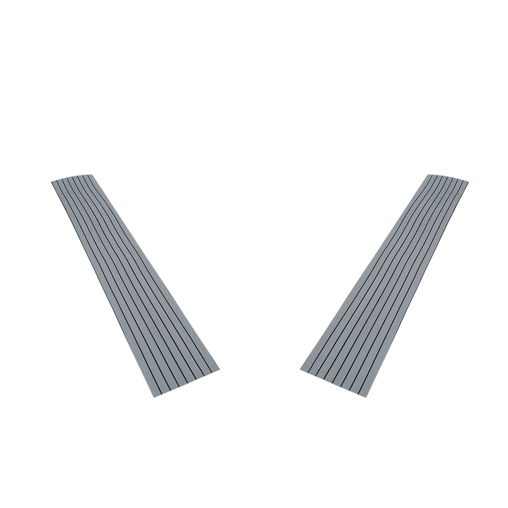 2x Self Adhesive EVA Boat Marine Flooring Imitation Teak Decking Sheet Pad 450x2400x6mm Foam Swimming Pool Floor Mat Light Gray