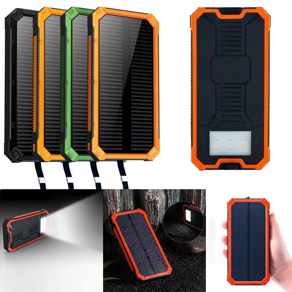 12000mah Solar Power Bank Diy Material Kit Led Dual Usb Ports Solar