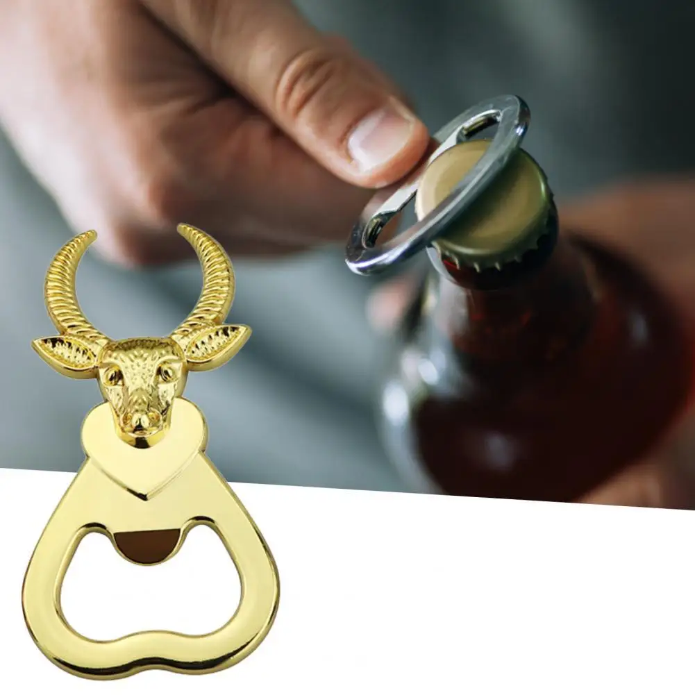 2021 Can Opener Bull Head Shape Labor-Saving Zinc Alloy Magnetic Keychain Pendant Cap Lifter for Bars Dinning Hall Wholesale | Дом и сад