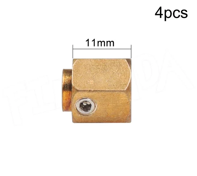 TRX4 4 шт. в партии, 6/8/9/10/11/12 мм тяжелее латунь 12 мм шестигранник колеса для центрального движения колеса Расширенный адаптер для 1/10 RC Гусеничный автомобиль Traxxas TRX-4 - Цвет: 11mm
