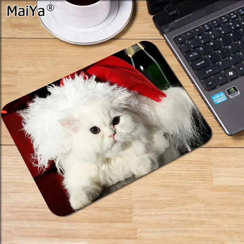 Maiya свой собственный коврик Рождественский Кот резиновый ПК компьютерный игровой коврик для мыши большой коврик для мыши клавиатуры коврик