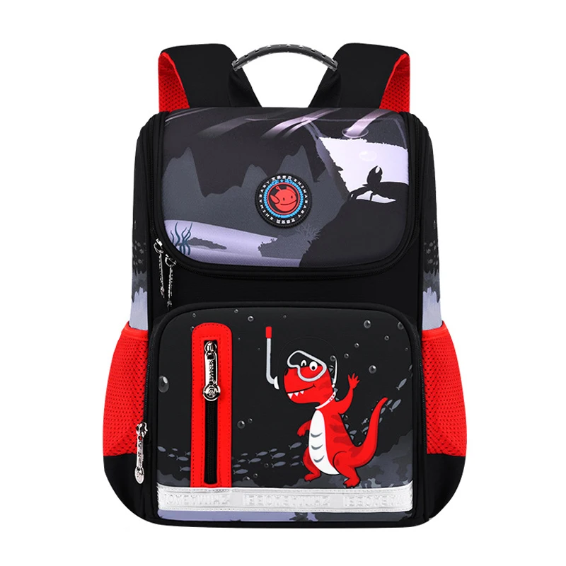 Mochilas ortopédicas a prueba de agua para niños, mochilas escolares de dinosaurios de dos estilos, Grado 1-3-5