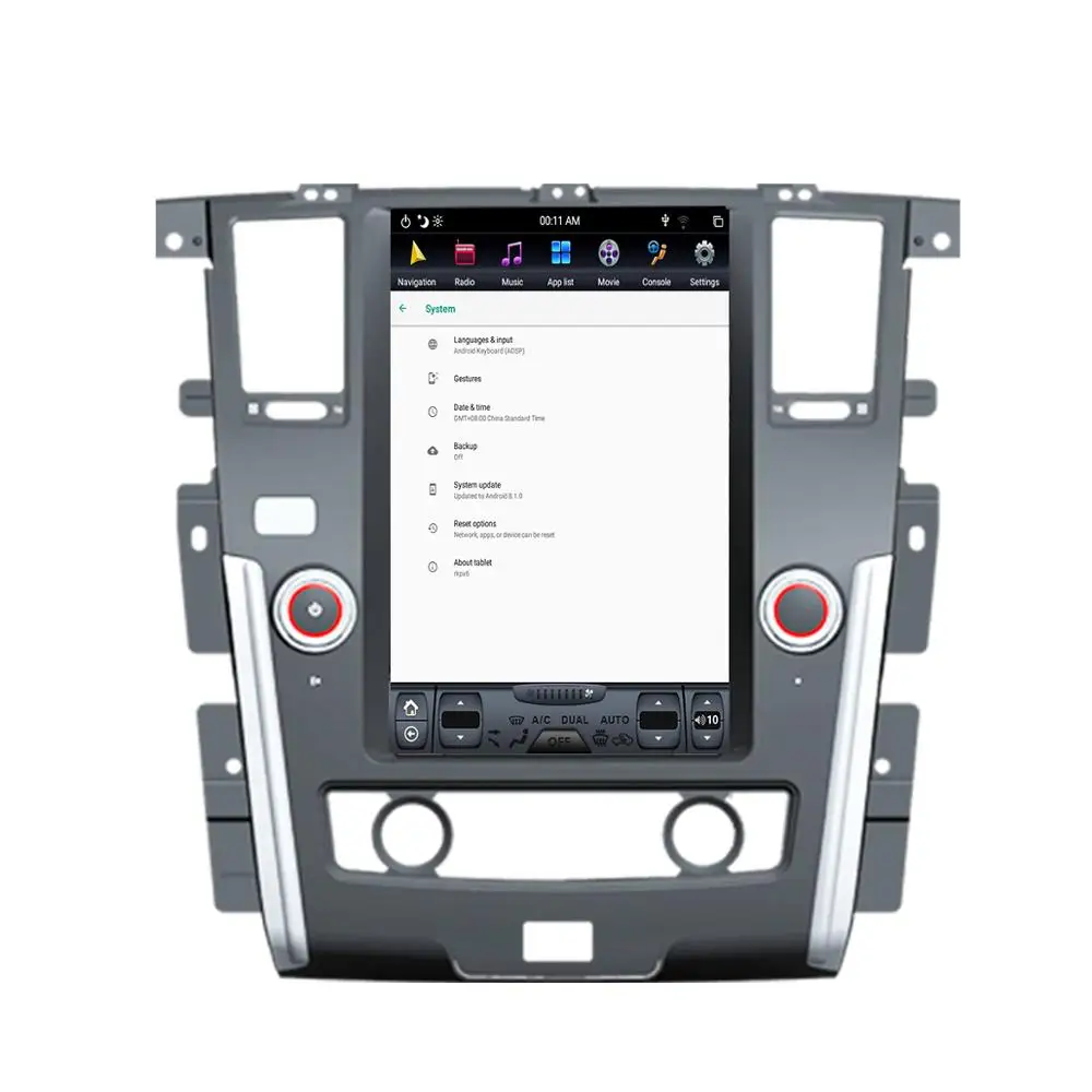 Android 9,0 Tesla вертикальный экран Автомобильный плеер gps навигация для NISSAN PATROL 2010- аудио плеер 13. 6 дюймов