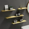 Brushed Gold Black White Bathroom Storage Rack 30-50cm Modern Bathroom Shelves Kitchen Wall Shelf Home Accessories 1