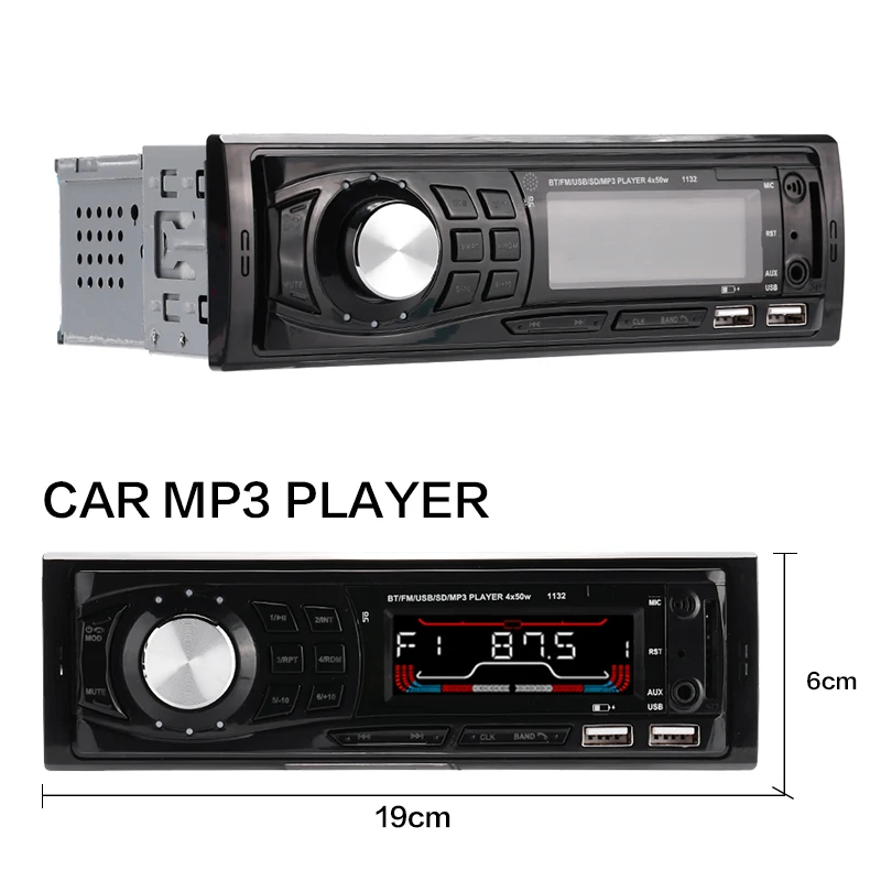 Авто Аудио Автомобильный MP3-плеер умный автомобиль mp3 Bluetooth музыка 1132 DC 12-30V Премиум