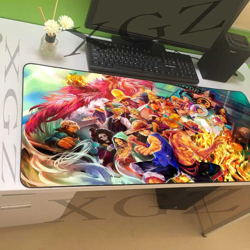 XGZ 90x40/60x30 Горячая аниме один кусок большой игровой коврик для мыши черный замок-край компьютерный стол коврик Резиновая полоса скольжения для Dota Csgo Xxl