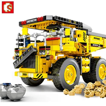 

807Pcs Mine Truck Car Engineering Vehicle Building Blocks Sets Technique Model Technic DIY Bricks Educational Toys Sembo Block