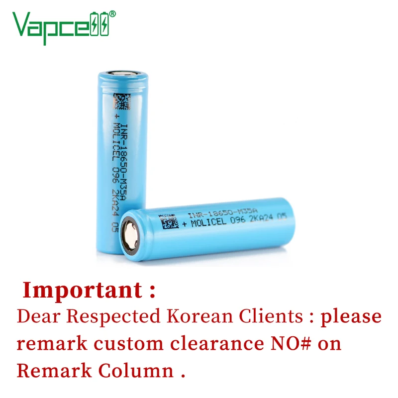 Accu 18650 M35A 3500mAh - Molicel - VAPOCLOPE