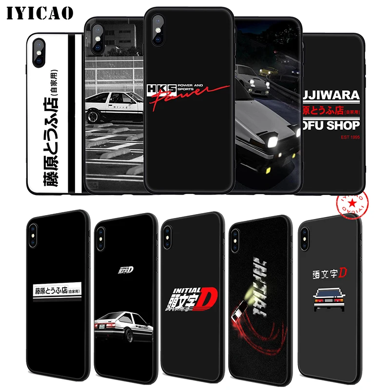 IYICAO начальный D AE86 мягкий чехол для телефона iPhone 11 Pro XR X XS Max 6 S 7 8 Plus 5 5S SE