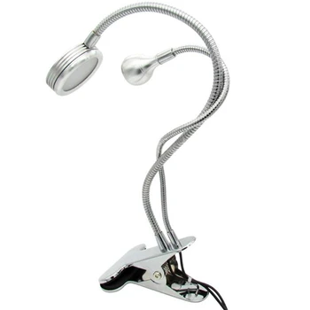 

Creative 2 In 1 Clip Table Lamp Design Usb Adjustable Cold White Desk Light For Eyebrow Tattoo Nail Art Beauty Makeup Fishing