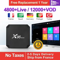 Франция IP tv Арабский 1 год IP tv SUB tv X96 Mini 2 + 16 г Android 7,1 французский Португалия Турция IP tv Италия подписка IP tv код